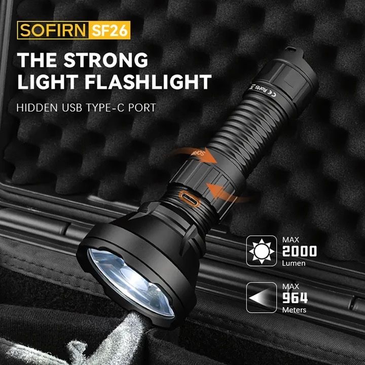 Lampade: Sofirn SF26 Thrower mit 964m Reichweite – Nuovo e nell'imballaggio originale da Arbon venduto da Helmuth