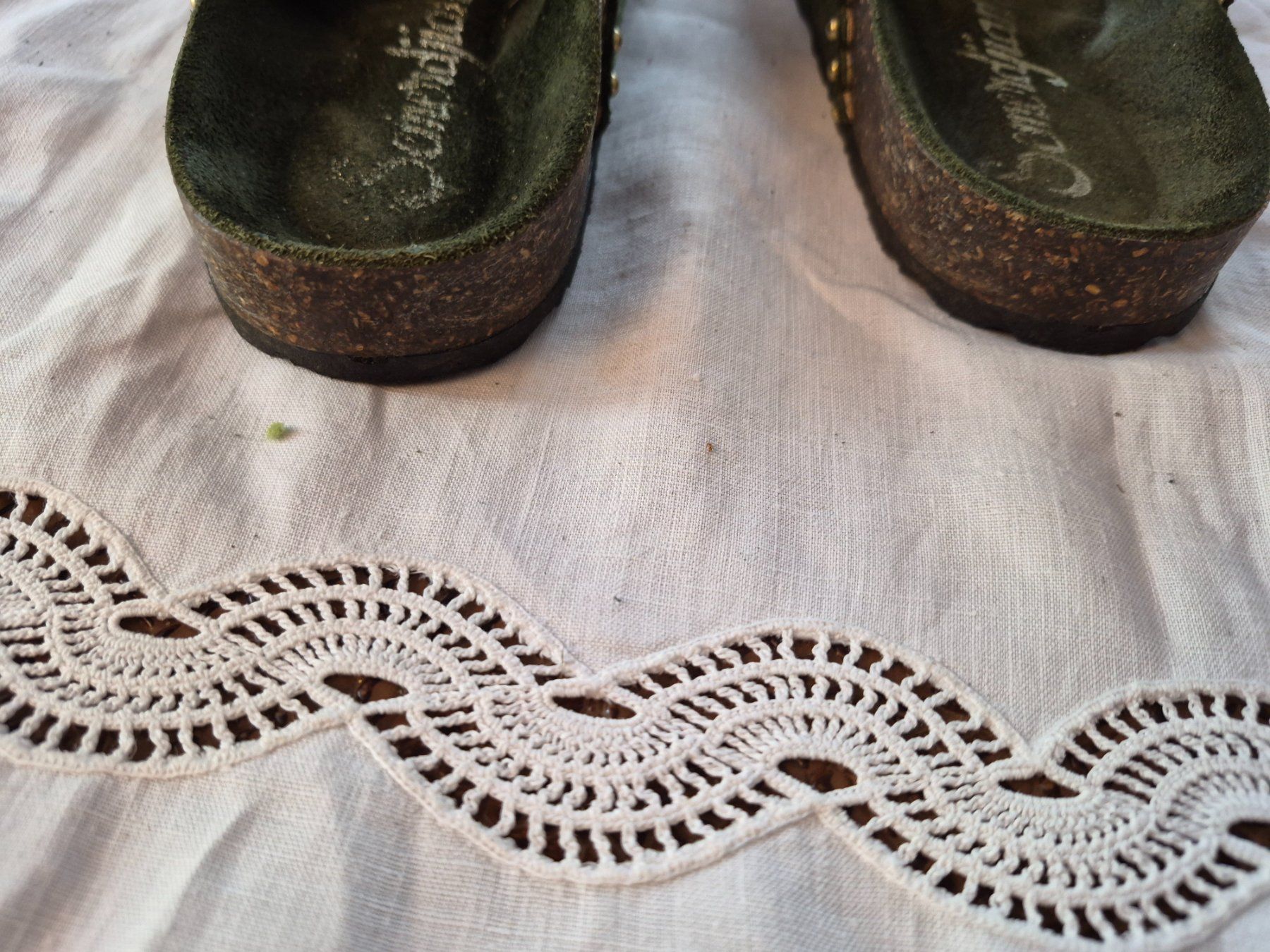 Scarpe da donna: Mules en daim vert kaki Semerdjian – Usato da charmoille venduto da mir_my9f 3
