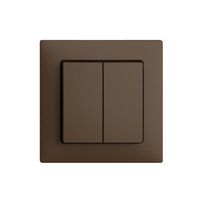 Frontset EDIZIOdue coffee 60×60mm Druckknopf 2-fach, Feller