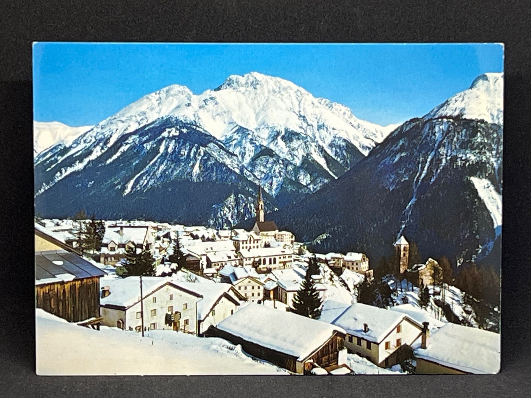 Cartoline postali: Sent 1440m (Unter-Engadin) mit Piz S-chalambert – Usato da Widnau venduto da Brusi9