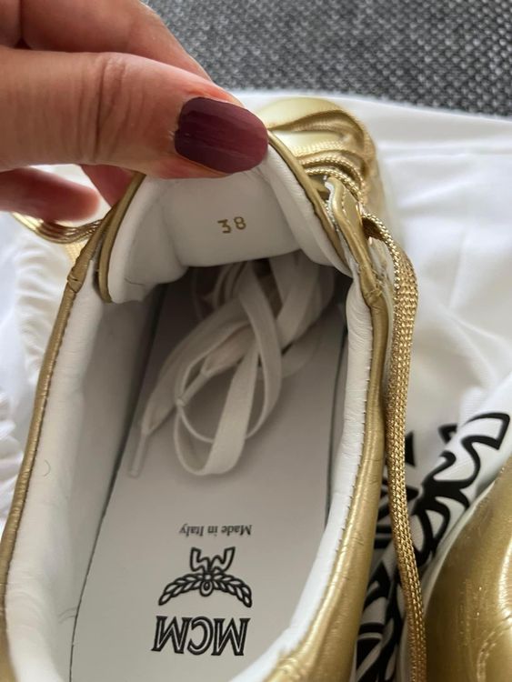 MCM Sneakers Schuhe Gold Neu 38 | Kaufen Auf Ricardo