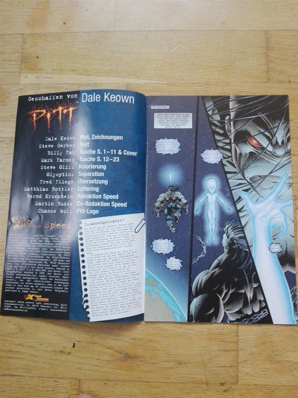 Fumetti: PITT #9      (Deutsch)             '1999 – Usato da St. Gallen venduto da elk2021 2