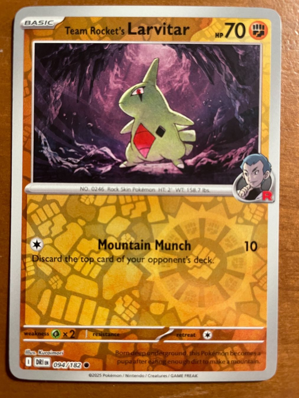Pokémon Carte collezionabili: Pokemon Team Rocket's Larvitar Reverse (Versand gratis) – Nuovo (secondo la descrizione) da Chur venduto da Angerson