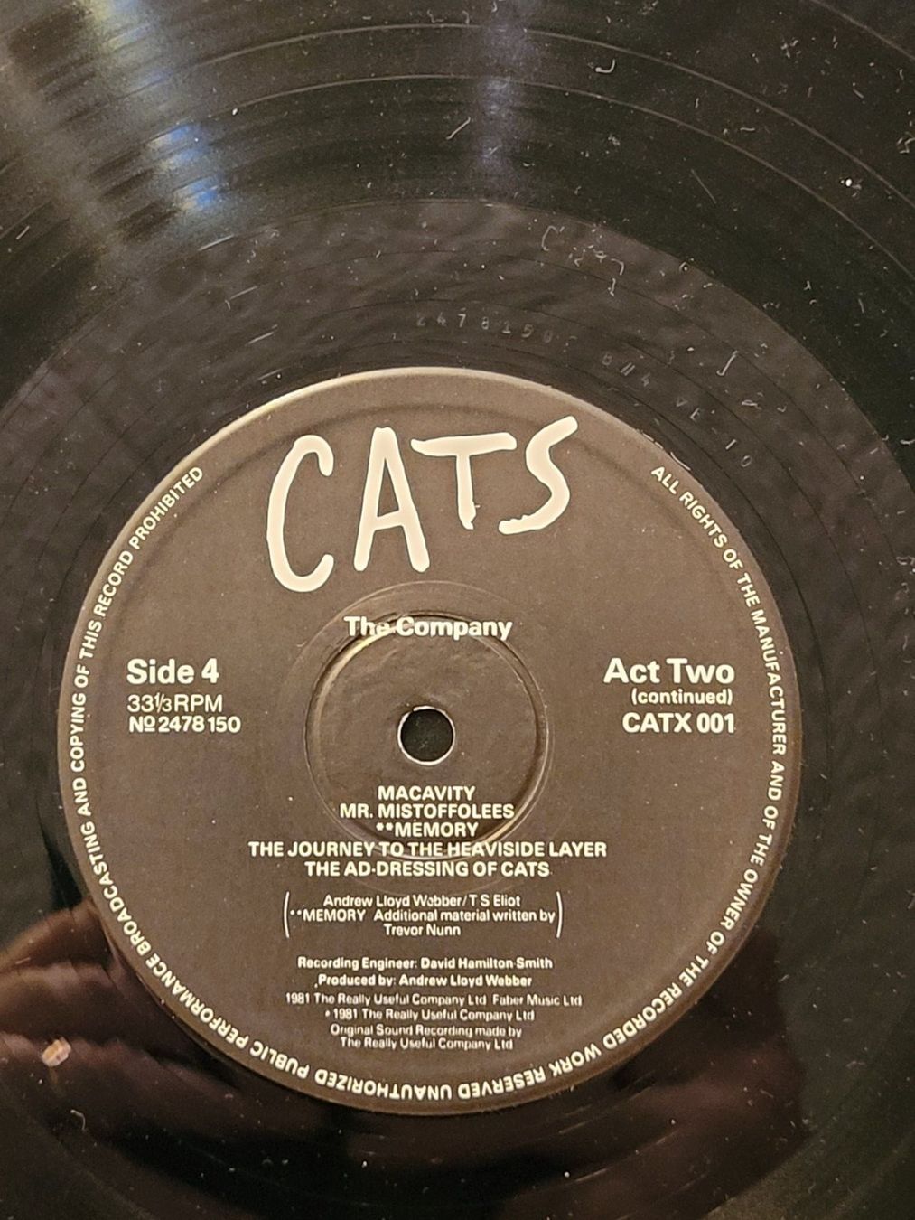 Schallplatten: Vinyle Cats - La comédie musicale – Gebraucht aus la Chaux-de-Fonds von Lampe 9