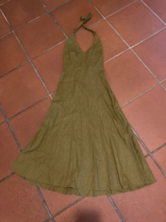 Tolles Leinenkleid moosgrün, Gr.34