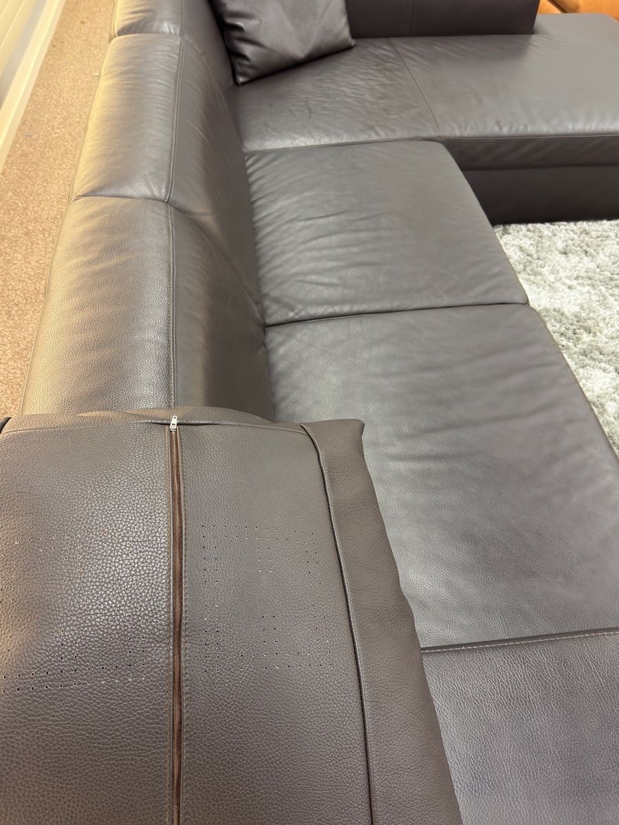 Divani: Ewald Schillig Pasmina-Ecksofa aus braunem leather – Usato da Fehraltorf venduto da Sofalab.swiss 2
