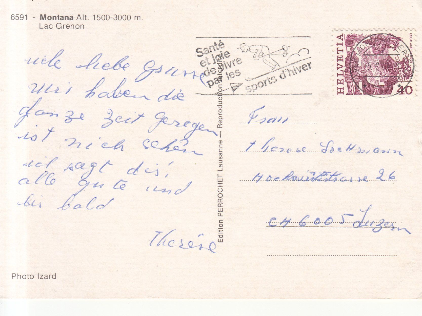 Cartoline postali: Montana 1980 – Usato da Bürglen TG venduto da StampGraf 1