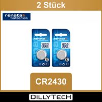 Renata CR2430 Lithium Knopfzellenbatterie - 2 Stk.