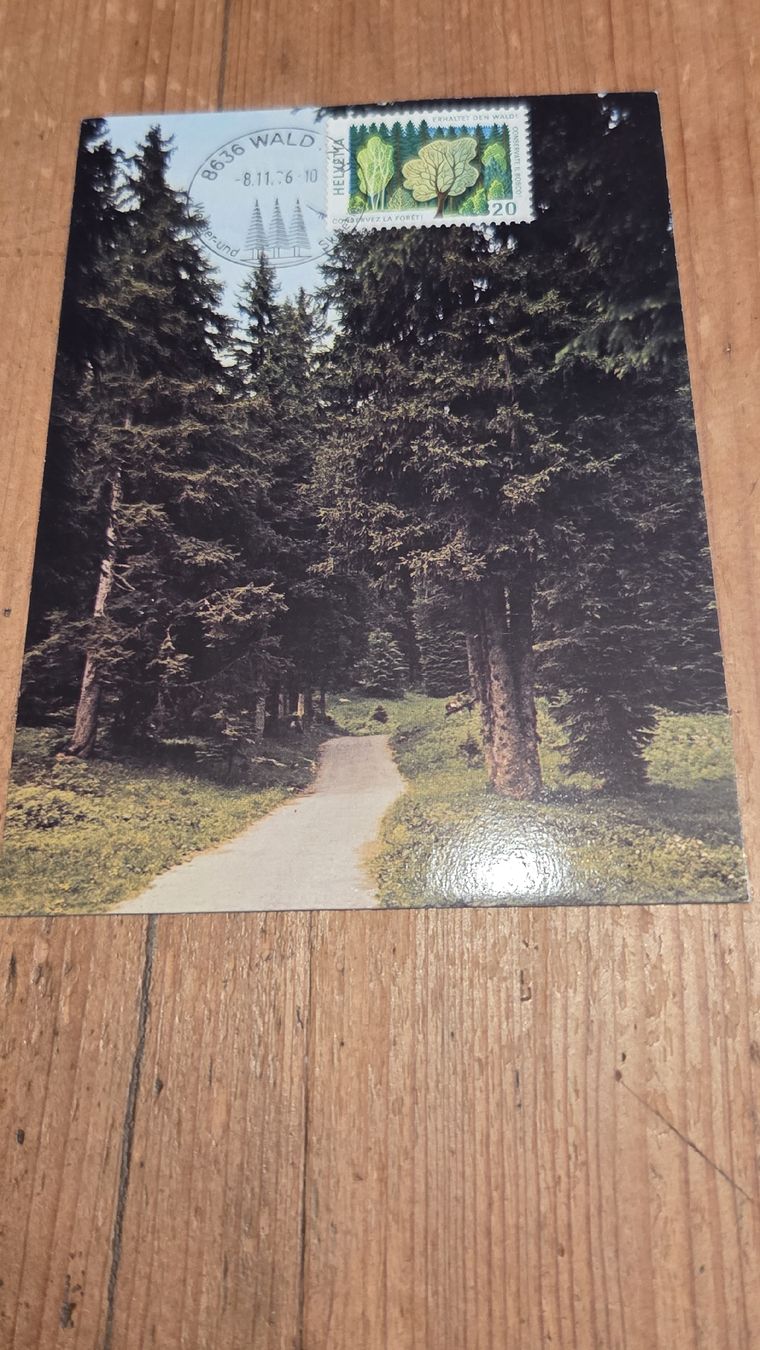 Tutti i francobolli: 1976 Maximiumkarte Wald – Usato da Arni AG venduto da Moth68