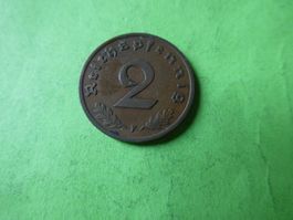 Dt. Reich 1937 F, 2 Reichspfennig