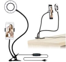 Schwanenhals: Selfie-Ringlicht mit Smartphone-Halterung