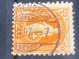 Stehende Helvetia 20 Rp, Vollstempel Lichtensteig SG