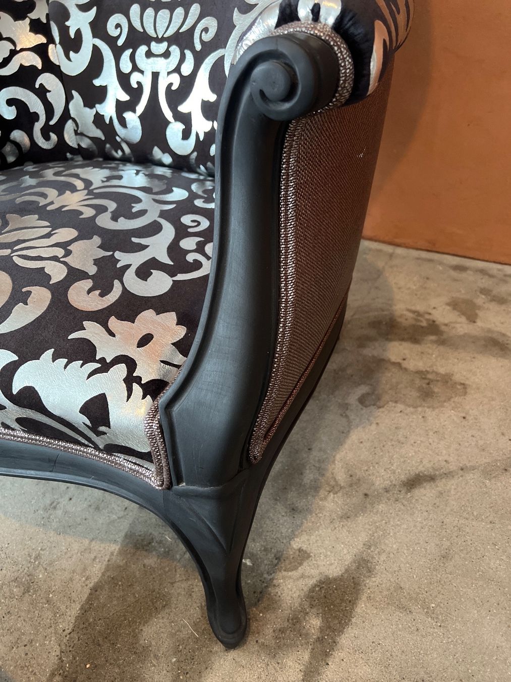 Sessel: Sessel schwarz silber mit Fuss-Schemel – Neu (gemäss Beschreibung) aus Kreuzlingen von Muschel64 3