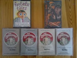 6 Audiokassetten britischer Humor (Bradshaws, Sidebottom …)
