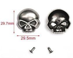 Rivet 3cm Skull Tete Harley Davidson 10 pièces J077