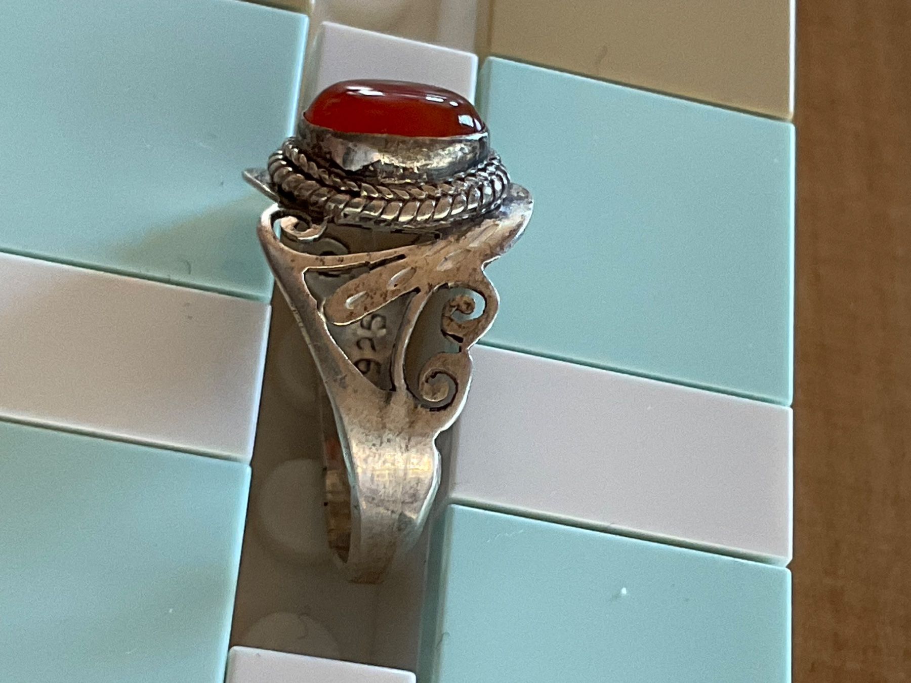 Anelli: Silberring mit Karneol / GR. 52 – Usato da Rümlang venduto da Sambas19 1
