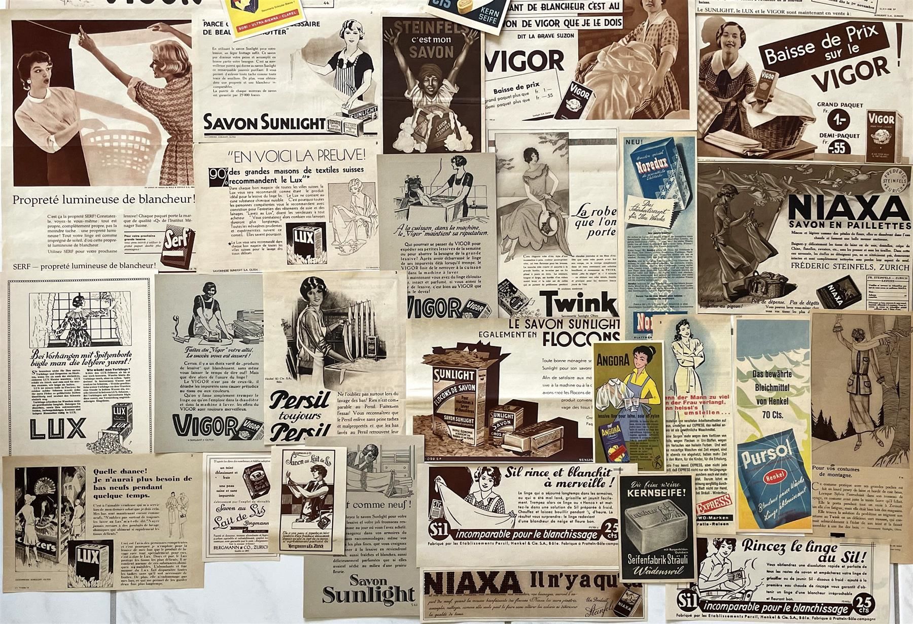Grafica & Litografie: Waschmittel / Lessive - 38 alte Werbungen / Publicités – Usato da Savagnier venduto da Ne2065 4