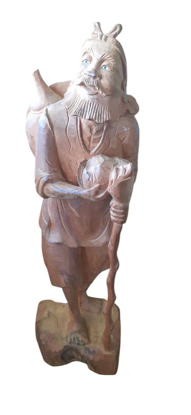 Sculture & Statue: Antike Holzfigur chinesischer Wanderer – Usato da Mörschwil venduto da antiksalon 2