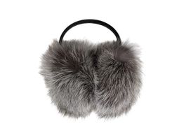 Paraorecchie in vera pelliccia di volpe con fascia elastica
