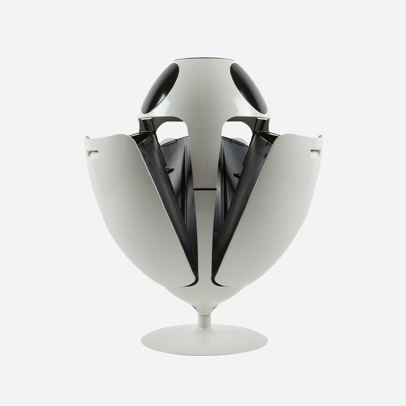 Cestini per rifiuti: Mülleimer Ovetto Soldi Design weiss Space Age – Nuovo e nell'imballaggio originale da Zürich venduto da re.naissance 1