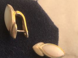 Silber  Ohrringe mit Perlmutt