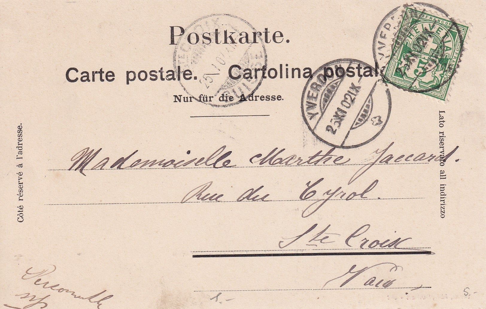 Cartes postales: yverdon – D'occasion à Ste-Croix par Atir44 1