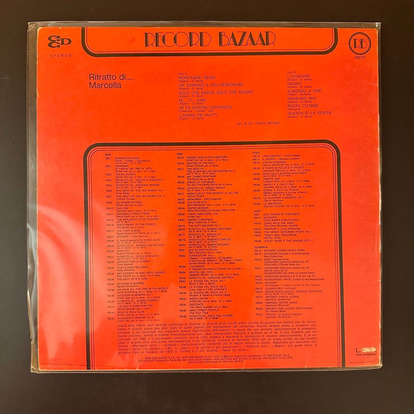Dischi in vinile: Marcella Bella – Ritratto Di...Marcella LP – Usato da Viganello venduto da md__2rd2 1