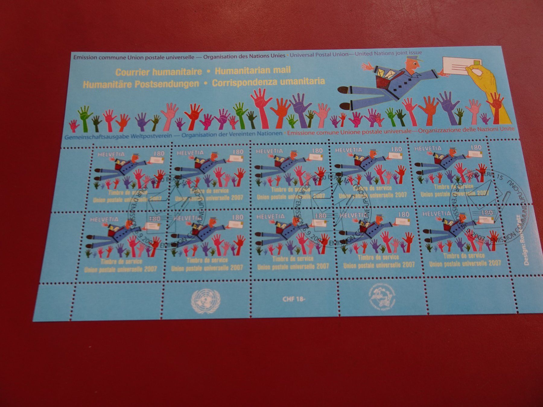 Tutti i francobolli: 2007, KLEINBOGEN, AUSGABETAG, POSTALE UNION – Nuovo (secondo la descrizione) da Eschenbach SG venduto da eDaisy