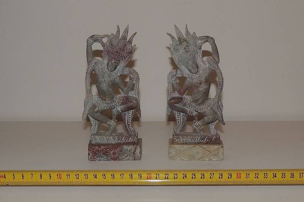 Skulpturen & Statuen: Danceuses apsara (paire de 2 pièces) – Neu (gemäss Beschreibung) aus Soral von StefGeneva