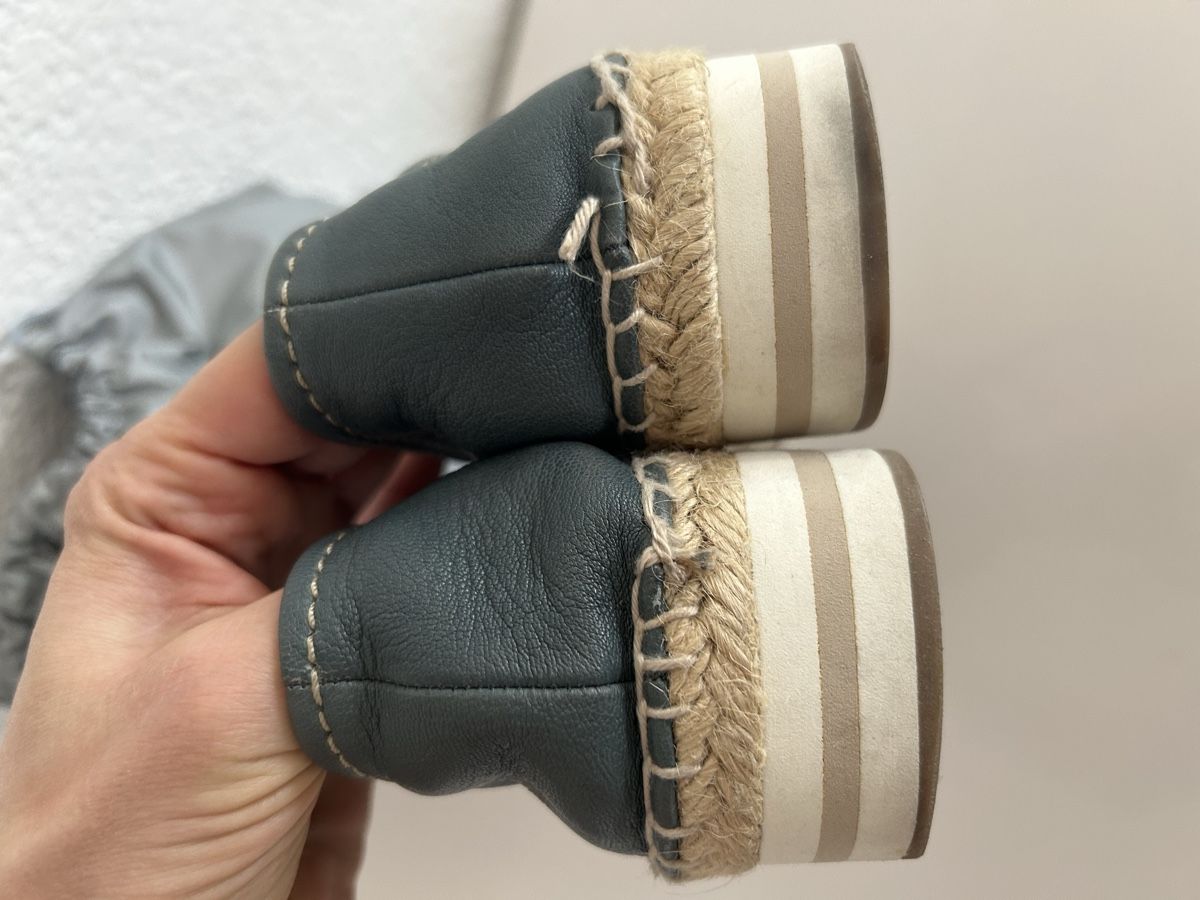 Prada Scarpe da donna: Prada Espadrilles aus Leder 39,5-40, Graublau – Usato da St. Gallen venduto da jojan 4