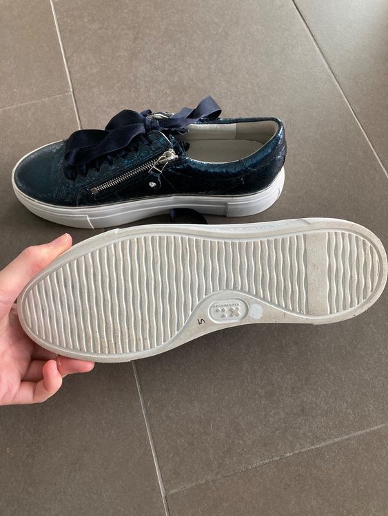 Kennel and Schmenger T Ocean Navy and White Soft Nubuck Trainer 51-26400-659-001