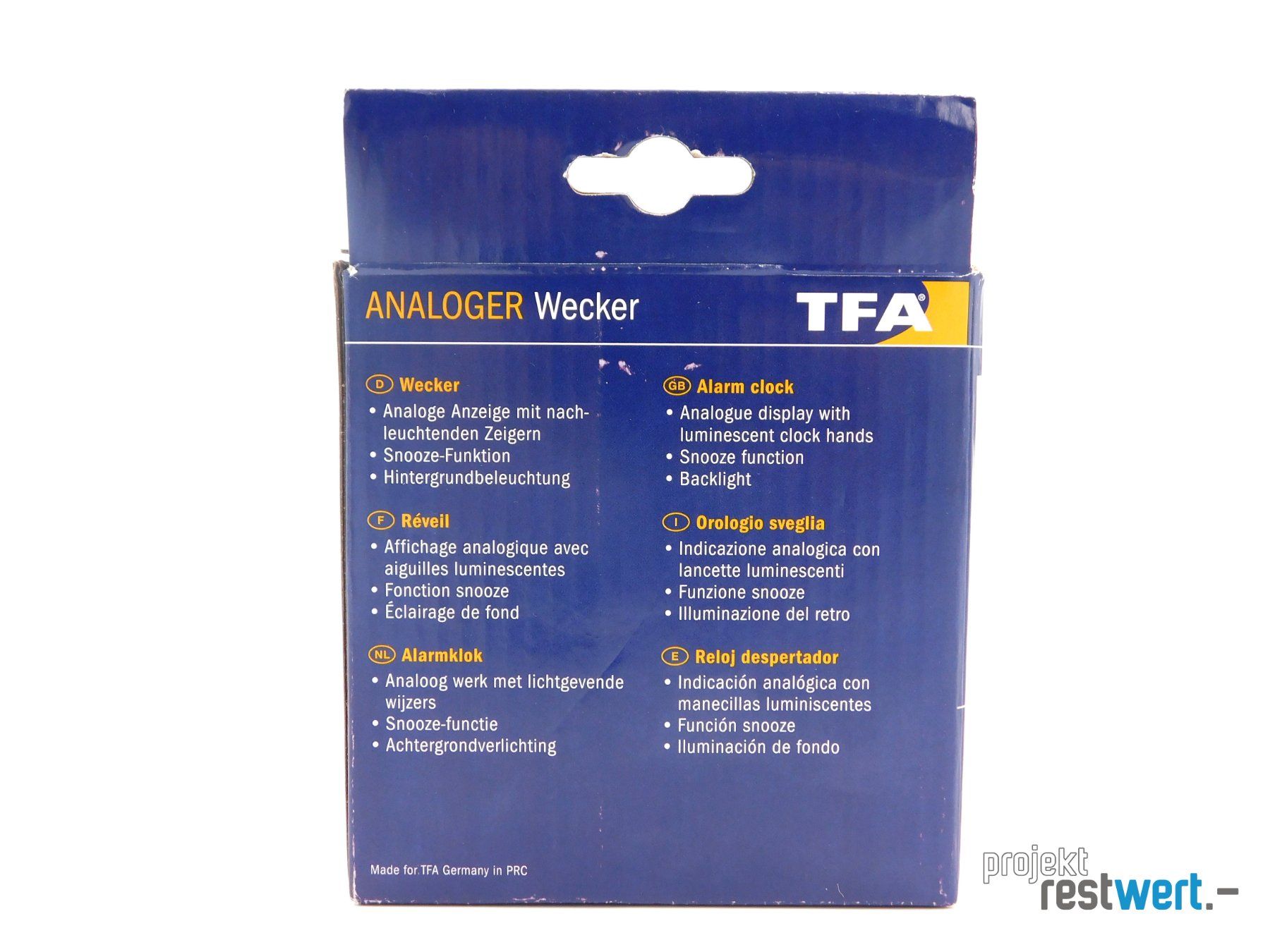 Sveglie: Analoger Wecker von TFA – Nuovo (secondo la descrizione) da Bülach venduto da restwert_buelach 6