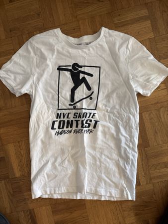 T-shirt blanc NYC SKATE CONTEST Hudson River Park 11-12 ans