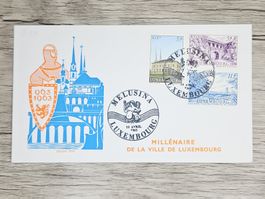CL05 Enveloppe + Timbre Luxembourg 1963