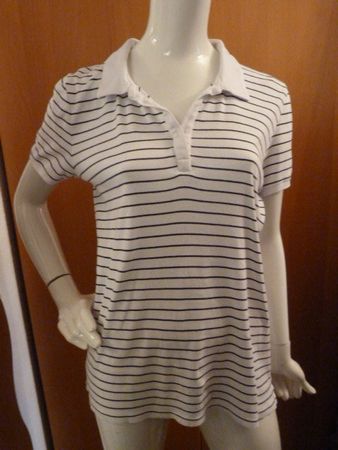 Polo-Shirt von The Basics, Gr. XL, weiss-schwarz %