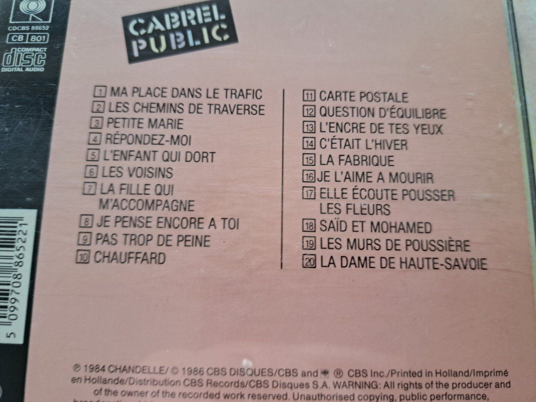 CD: Cd Francis Cabrel - En public – Usato da Pully venduto da bro_n52j 2