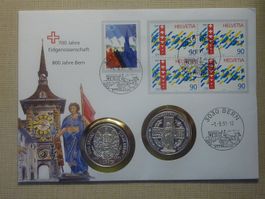 2 X Unze 1 x 800 JAHRE BERN - 1 x 700 JAHRE EIDGENOSENSCHAFT