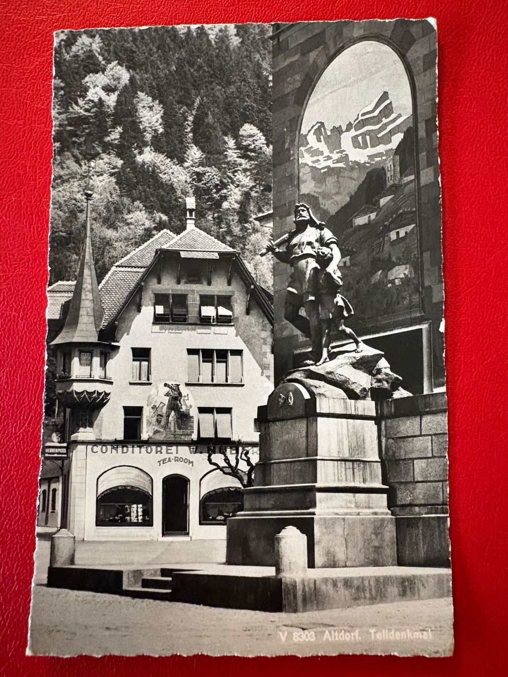 Cartoline postali: 1946 // Altdorf Telldenkmal – Usato da St-Légier-La Chiésaz venduto da Theo005