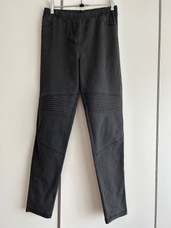 Neuwertige coole anthrazitgraue bequeme «Leggins-Jeans»
