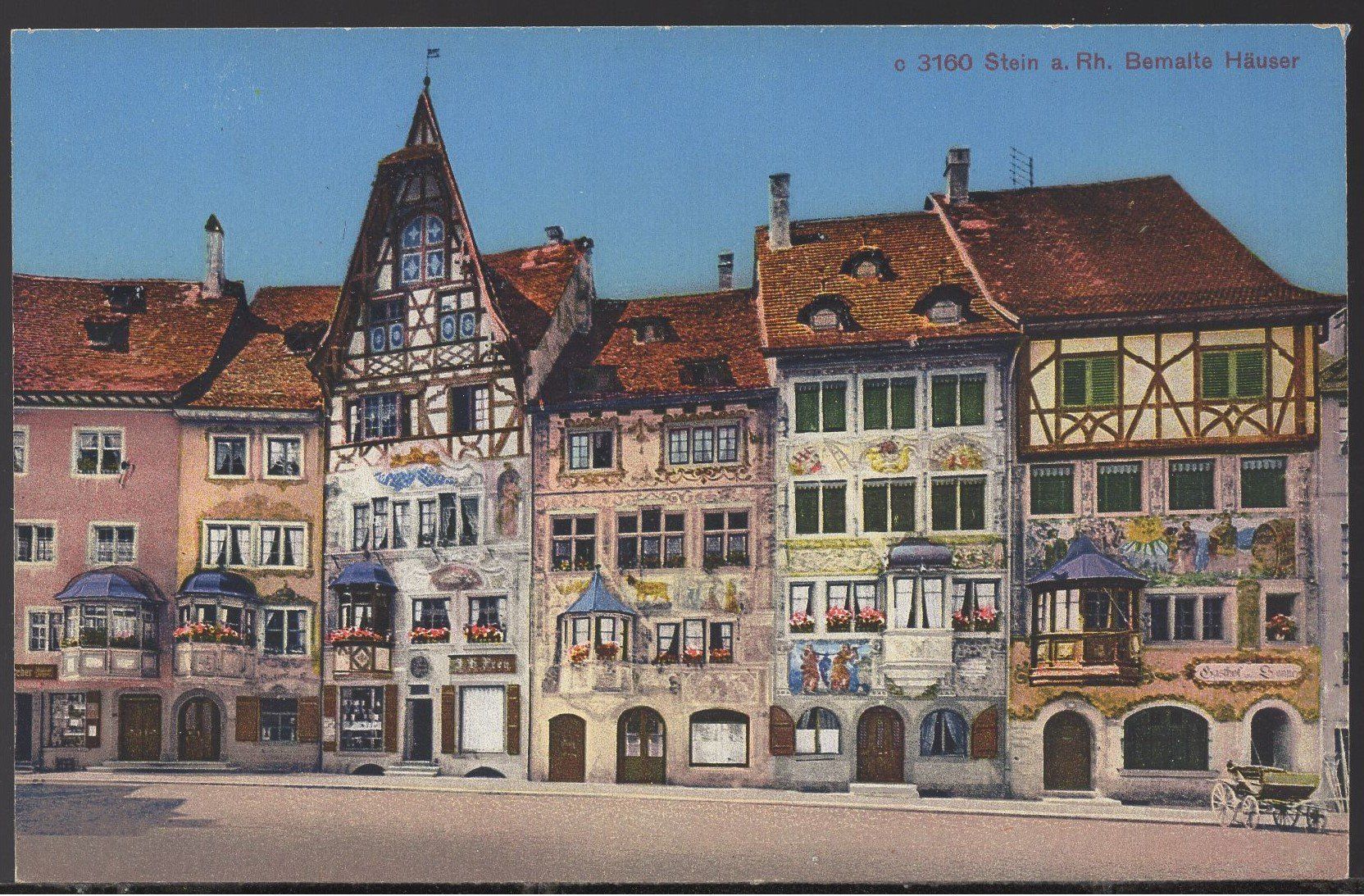 Cartoline postali: Stein am Rhein  Bemalte Häuser – Usato da Aarau venduto da kufi44
