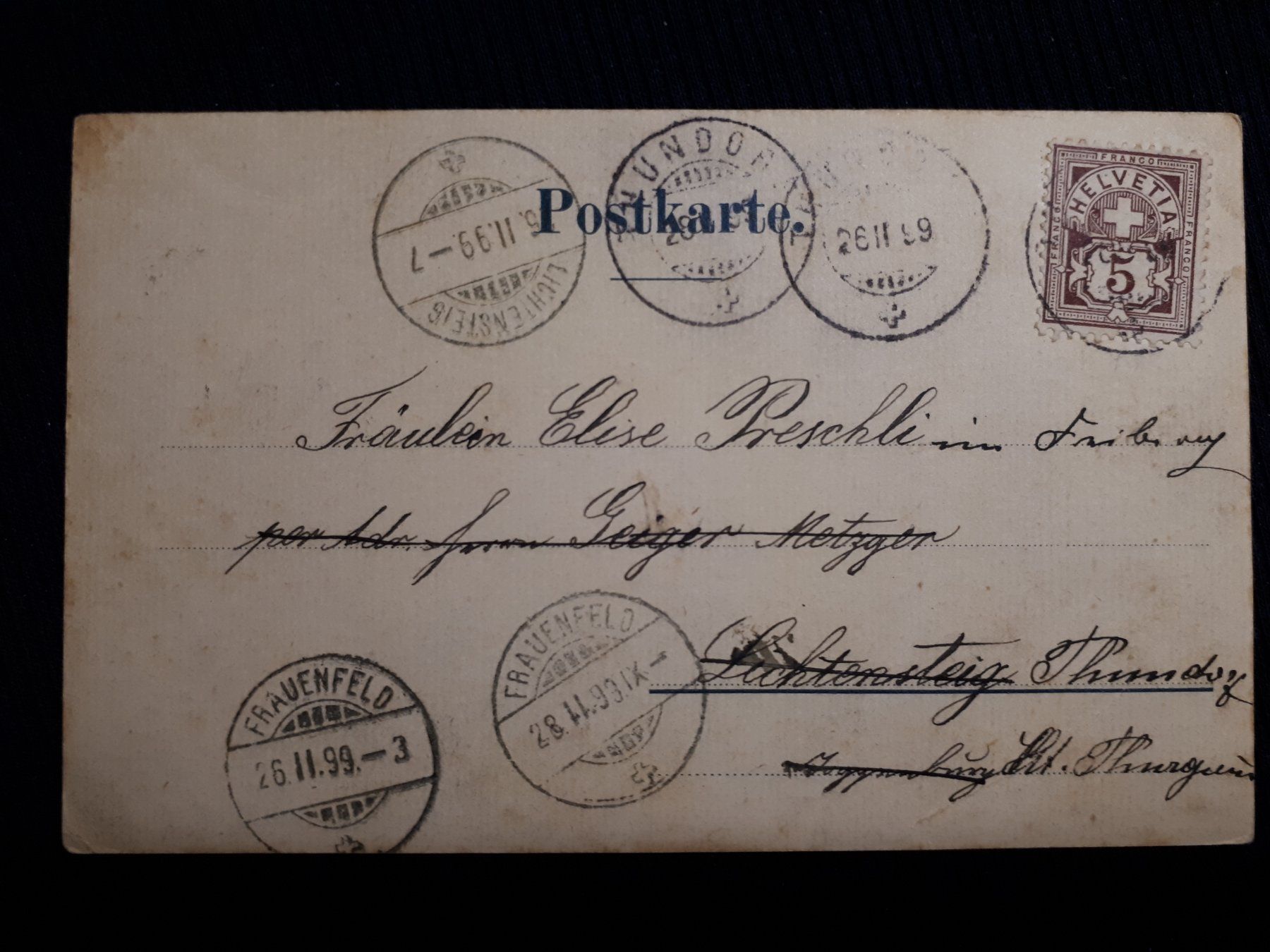 Ansichtskarten: FRAUENFELD 1899 - MIT MANGEL – Defekt aus Ponto Valentino von giorgia06 1