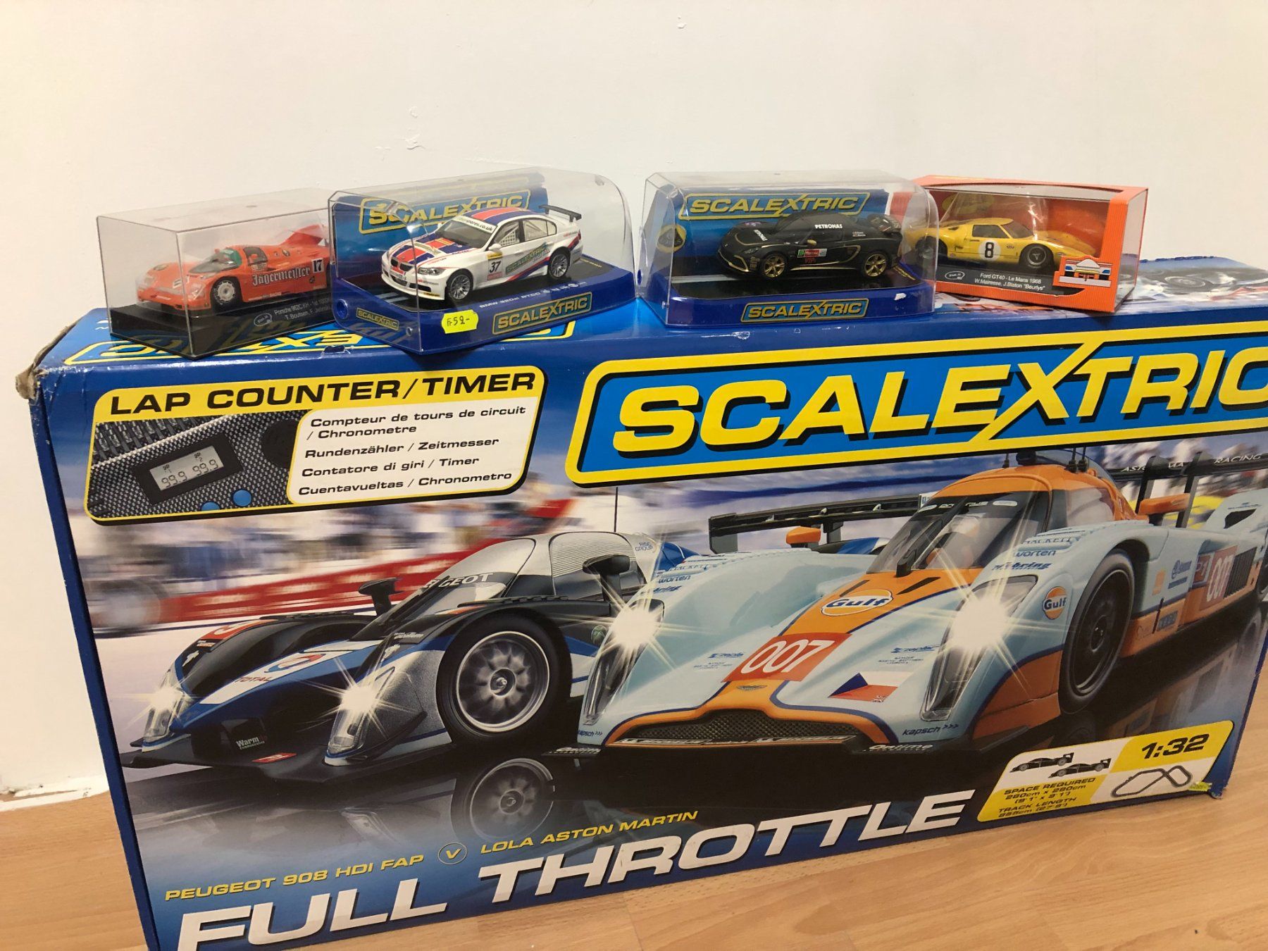 Piste: Scalextric full throttle + 4 voitures – Usato da Lausanne venduto da La_Grocante