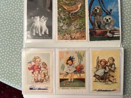 6 cartes postales des années 1950 selon photos