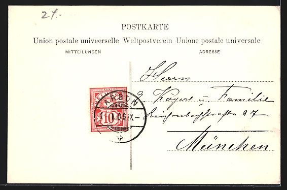 Cartoline postali: AK Arbon, Partie im Ort, 1906 – Usato da Berlin venduto da bartko-reher 1