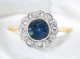 Sale! Antik Saphir & Diamanten Ring