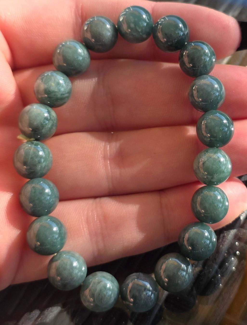 Mineralien & Heilsteine: Blue Water Jadeit Armband – Neu und originalverpackt aus Matzingen von Shay_Crystalz 1