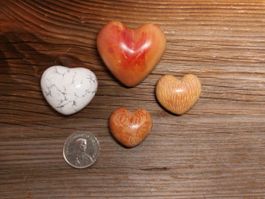 Set von 4 Deko-Herzen aus Stein, Liebe zum Detail ❤️