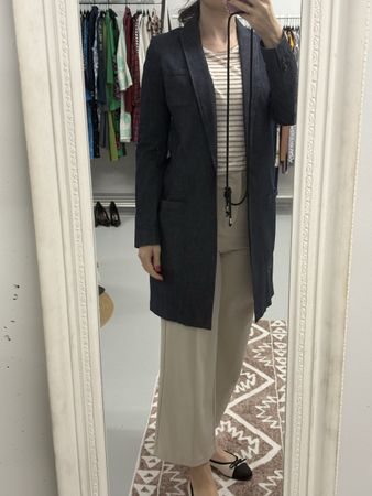 Marc O'Polo Kurzmantel Gr. 36 denim blau Mantel