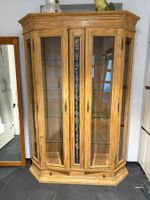 Hochzeit-Vitrine Landhausschrank Holz Fichte geölt Glas