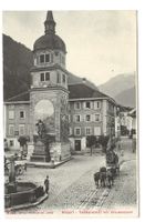 Altdorf (UR) Telldenkmal - Klausenpost - Postkutsche um 1906